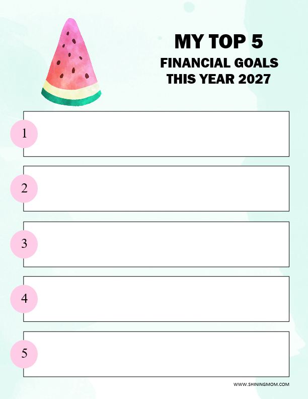 financial goals 2027
